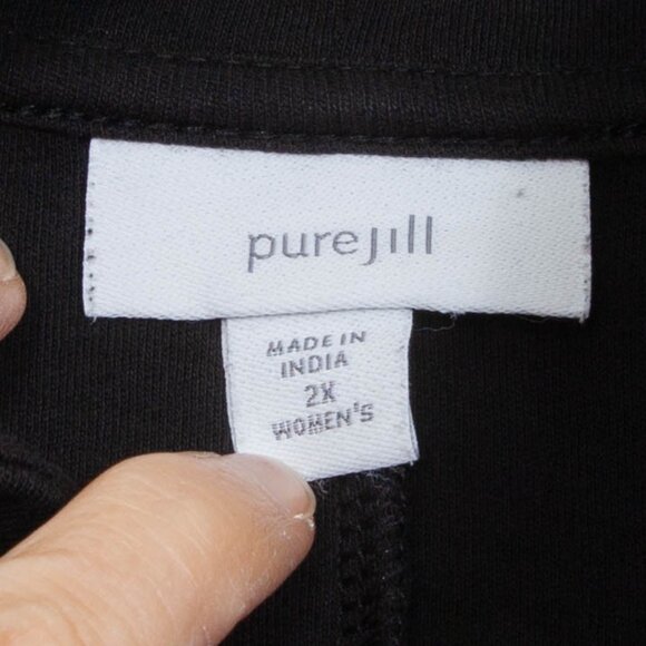 J. Jill Pure Jill Drape Neck Button Shoulder Tunic Top Staple Womens Size 2X - Picture 4 of 7